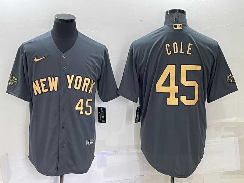 New York Yankees #45 Gerrit Cole Number Grey 2022 All Star Stitched Cool Base Nike Jersey,We sell and wholesale New York Yankees #45 Gerrit Cole Number Grey 2022 All Star Stitched Cool Base Nike Jersey on line form chian!